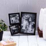 Triple Space Black Photo Frame