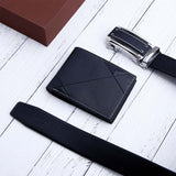Regal Black Wallet And Belt Gift Set