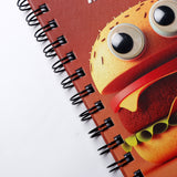 Burger Theme Googli Eyes Spiral Notebook