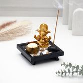 Golden Ganesha Incense Stick Holder