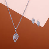 Autumn Leaf Pendant with Earring Set