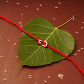 Knotted Beads White Rakhi