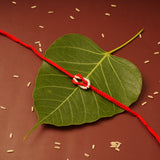 Knotted Beads White Rakhi