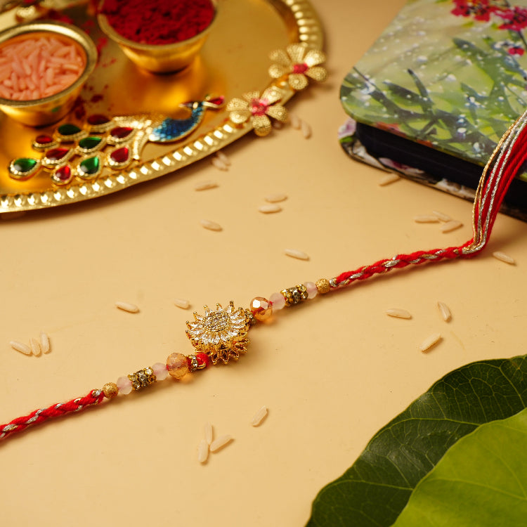 Beautiful Spinning Floral Rakhi