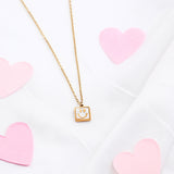 Minimalistic Smile Golden Chain Pendant