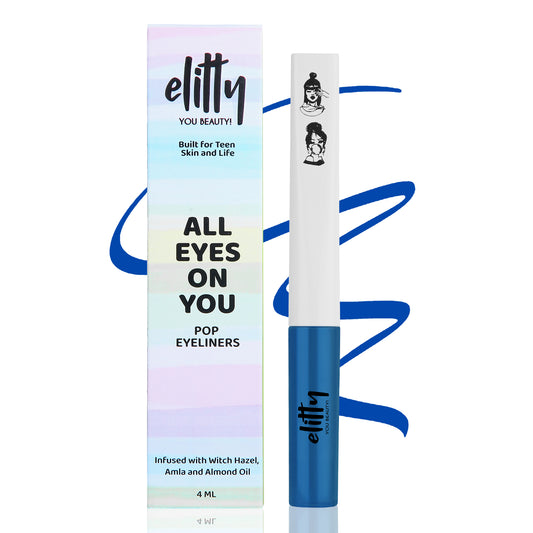 Elitty Dark Blue Matte Pop Coloured Eyeliner - Main Character (4ml)
