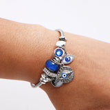Evil Eye Charms Silver Bracelet