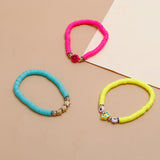 Golden Charm Colourful Multi Layer Bracelet Set