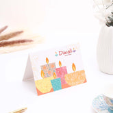 Minimalist Diwali Seasons Greeting Card Pack Of 10