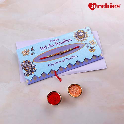 Rakhi mailer with Roli chawal and Envelope