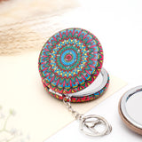 Abstract Multicoloured Compact Mirror