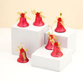 Pack of 6 Red Christmas Bells