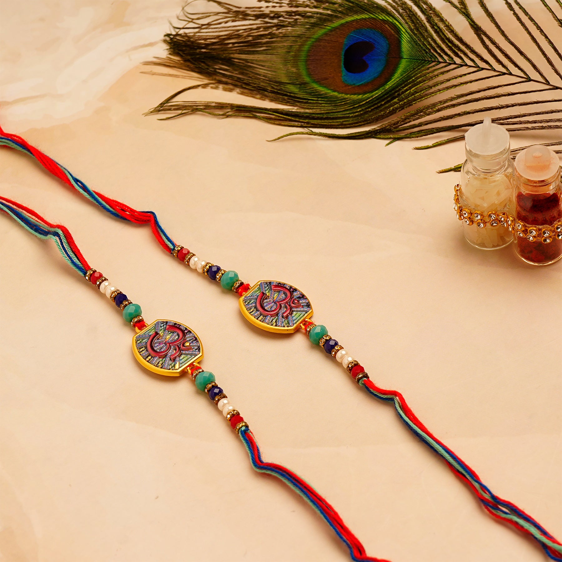 Traditional OM Rakhi Pack of 2