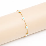 Evil Eye Charms Golden Bracelet