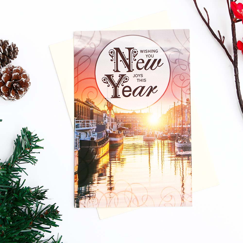 Wishing You New Year Greeting Card with Envelope