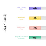 Elitty G.O.A.T Eyeliner Combo (Peach, Lilac Purple, Cyan Green, Yellow), 4 ml each