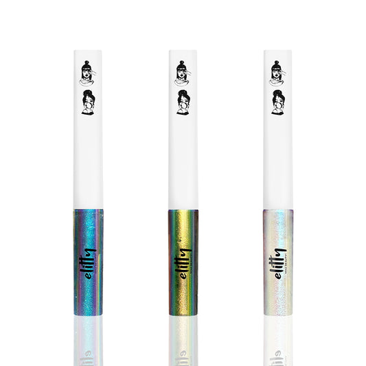Elitty Prism Ombre Waterproof Liquid Eyeliner Combo | Pack of 3 Holographic Shades (Green Brown,Silver Blue, Purple Blue) |4 ML Each