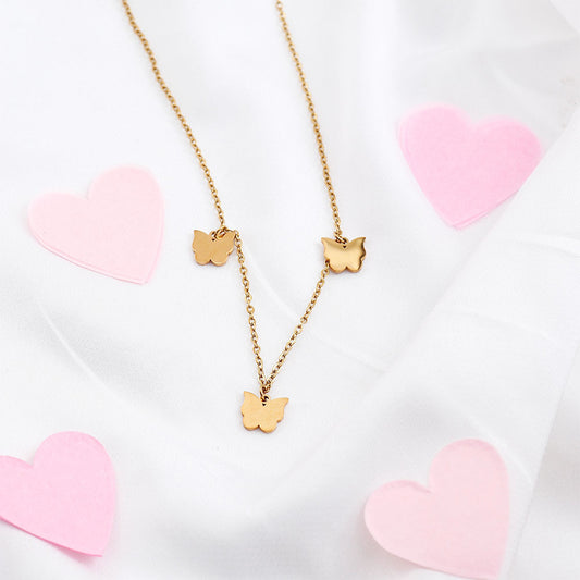 Ethereal Wings Golden Chain Pendant