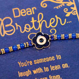 Amazing Evil Eye Rakhi with Greeting Card with Mug and Chocolate