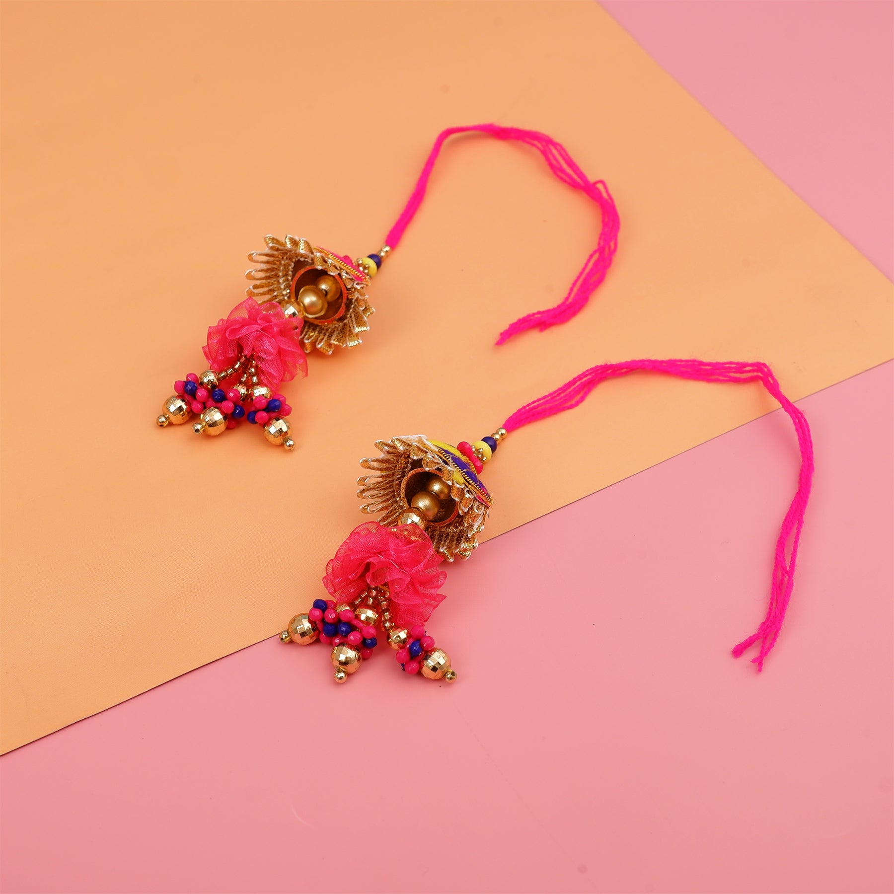 Traditional Magenta Lumba Rakhi