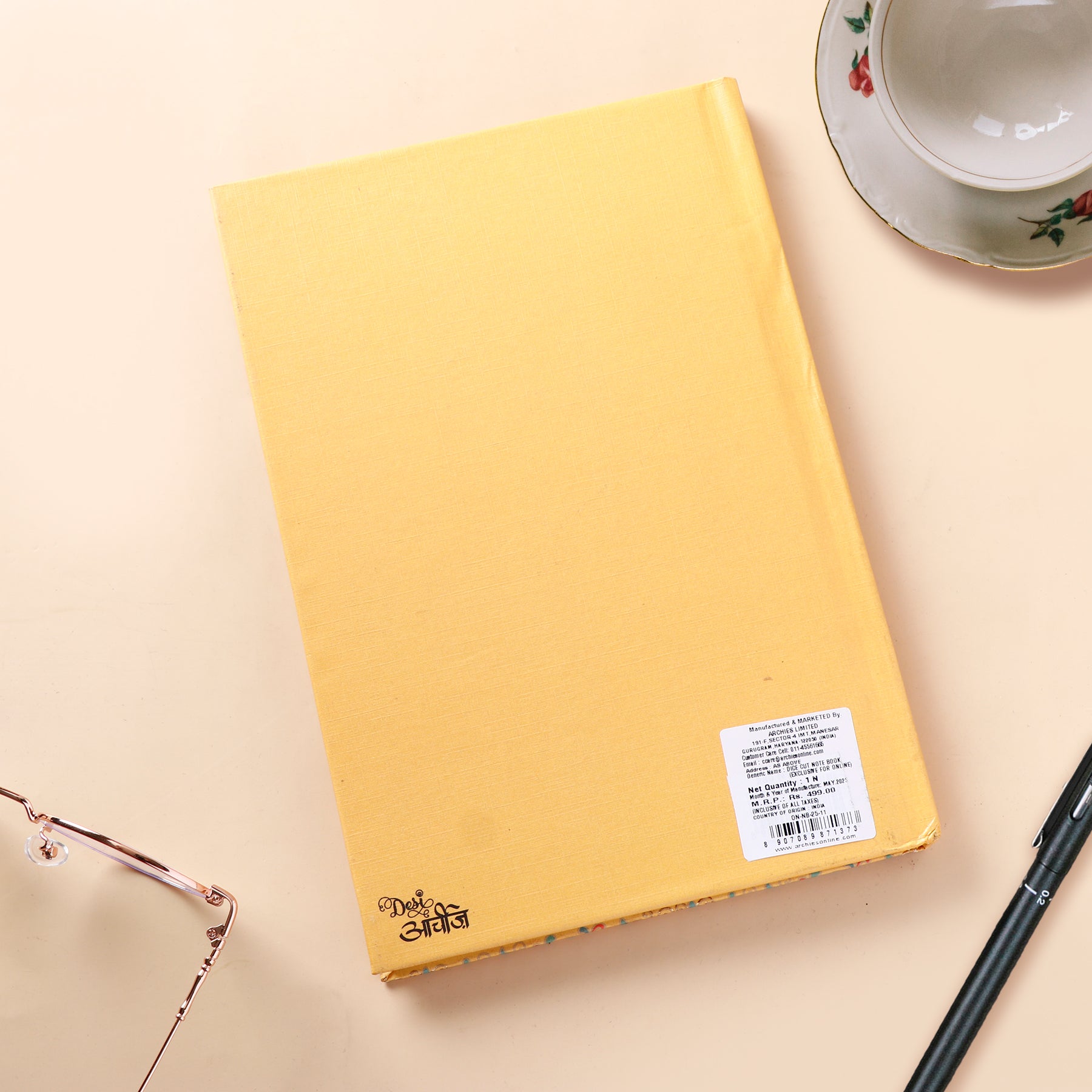 Desi Archies Peacock Design Notebook