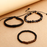 Crystal Beaded Multilayer Braided Leather Bracelet