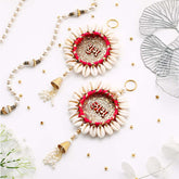 Handmade Pink Shell Conch Subh Labh Hanging