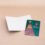 Pack Of 10 Chirstmas Tree Seasons Greeting Card