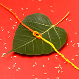 Beaded Yellow and Orange Rakhi