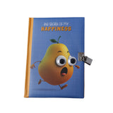 Pear Theme Googli Eyes Lock Notebook