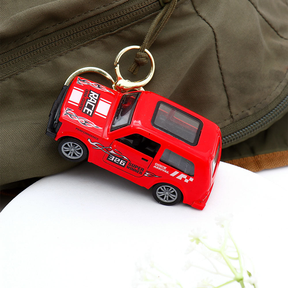 Red Safari Jeep Keychain