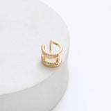 Classic Golden Rinestones Earcuffs