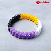 Interlocked Silicone Friendship Band Quadral Colours