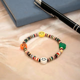 Colour Loop Smiley Bead Friendship Bracelet