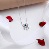Silver Evil Eye Chain Pendant