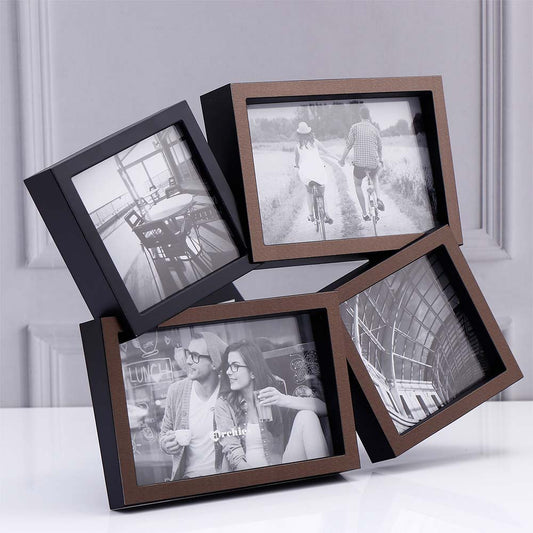 Black and Brown Multi Space Photo Frame