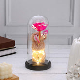 Pink Teddy LED Glass Jar Showpiece