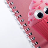 Cupcake Theme Googli Eyes Spiral Notebook