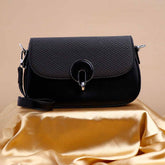 Archies Black Luxe Diva Handbag with Adjustable Straps