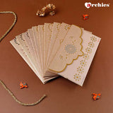Archies Aesthetic Pastel Peach Shagun Envelopes for Occasions Pack of 10