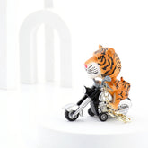 Tiger Bike Ride Keychain