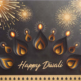 Pack Of 10 Bright Diwali Seasons Greeting Card