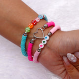 Smiling Hearts Multi Layer Bracelet Set