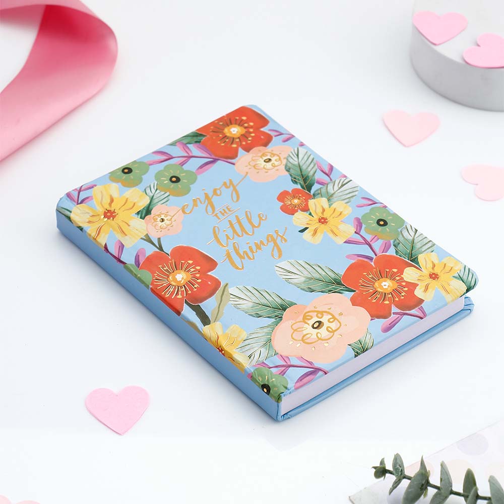 Blue Floral Pattern Notebook