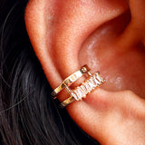 Golden Rinestones Earcuffs
