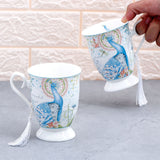 Blue European Classic Vintage Couple Mug