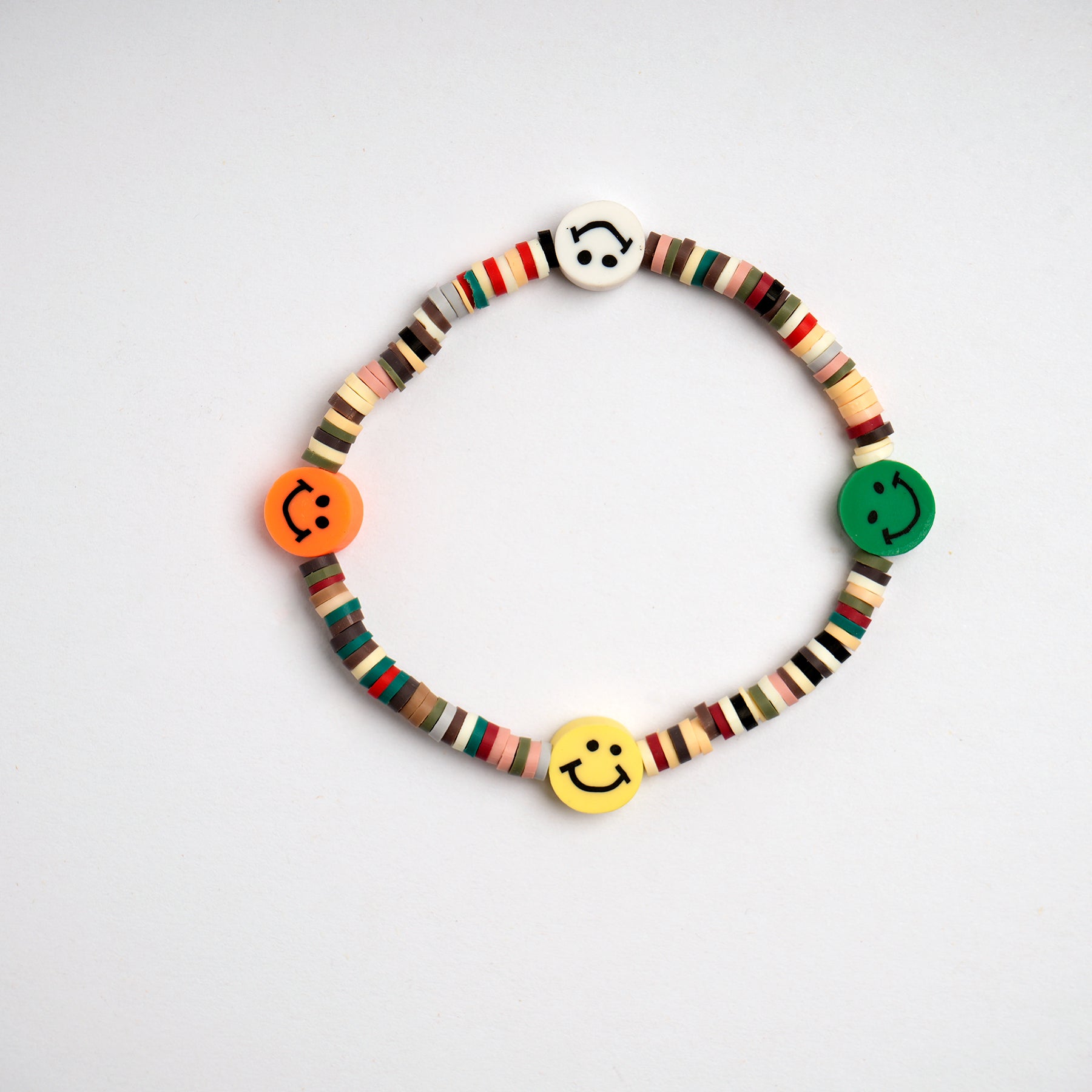 Colour Loop Smiley Bead Friendship Bracelet
