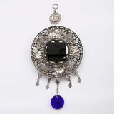 Silver Shine Evil Eye Wall Clock