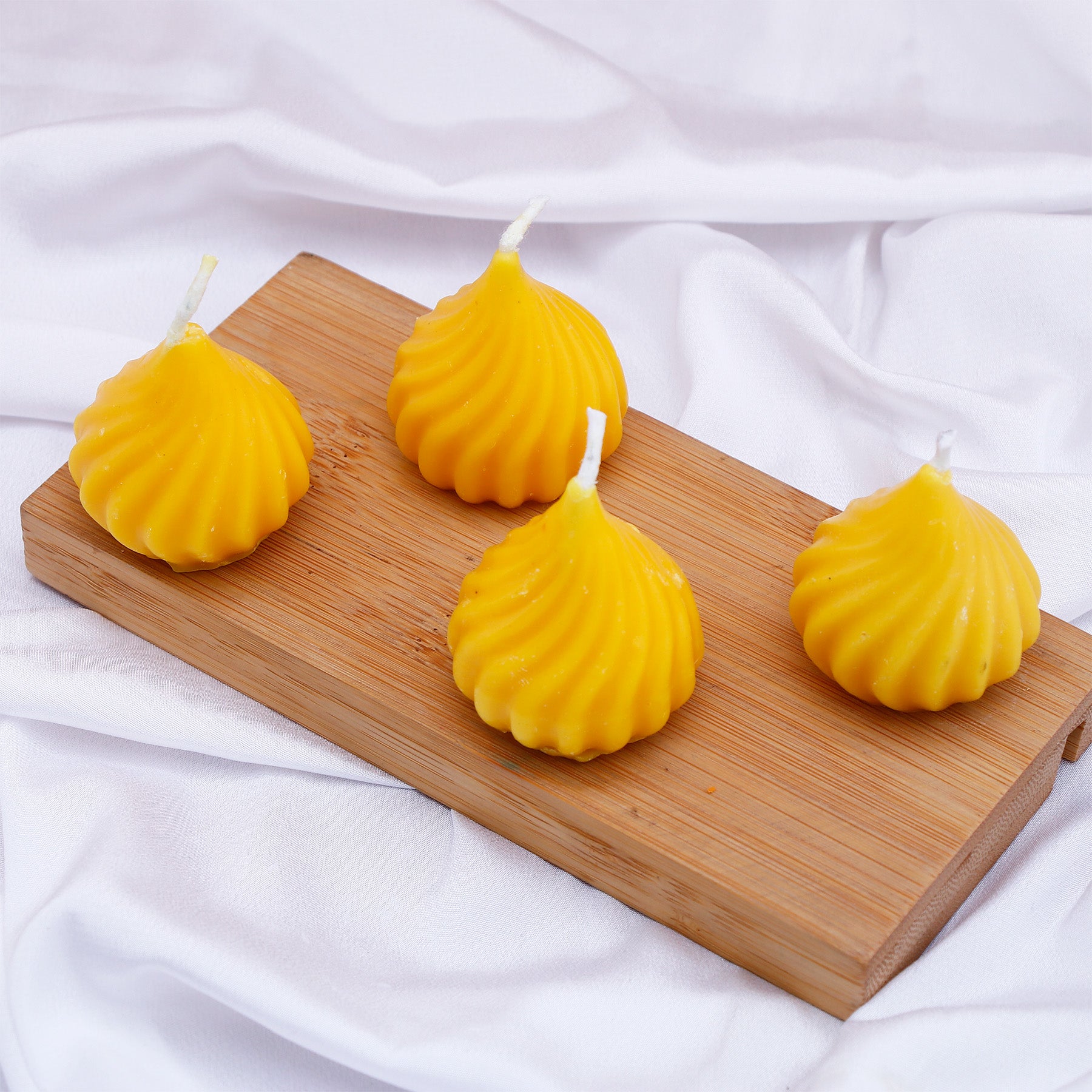 Set of 4 Modak Diyas - Orange