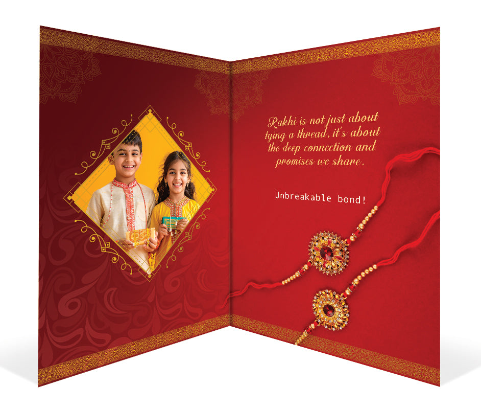 Beautiful Rakhi Personalised Greeting Card